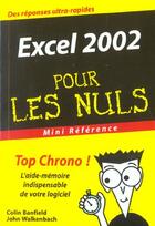 Couverture du livre « Excel 2002 pour les nuls » de John Walkenbach aux éditions First Interactive