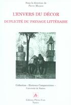 Couverture du livre « L envers du decors duplicite du paysage litteraire » de  aux éditions Pleins Feux