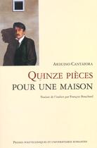 Couverture du livre « Quinze pieces pour une maison » de Arduino Cantafora aux éditions Ppur