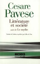 Couverture du livre « Litterature et societe - le mythe » de Cesare Pavese aux éditions Gallimard