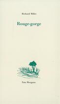 Couverture du livre « Rouge-gorge » de Richard Millet aux éditions Fata Morgana