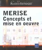Couverture du livre « Merise ; concepts et mise en oeuvre » de Drifa Seba aux éditions Eni