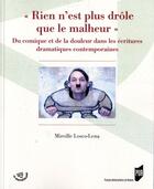 Couverture du livre « Rien n est plus drole que le malheur » de Mireille Losco-Lena aux éditions Pu De Rennes