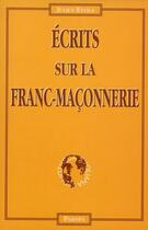 Couverture du livre « Écrits sur franc-maçonnerie » de Julius Evola aux éditions Pardes