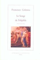 Couverture du livre « Le songe de Poliphile » de Francesco Colonna aux éditions Actes Sud