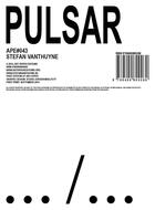 Couverture du livre « Stefan vanthuyne pulsar » de Stefan Vanthuyne aux éditions Ape Art Paper