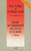 Couverture du livre « Revue d'éthique et de théologie morale numéro 226 Degré de modernité des Etats en Europe » de Collectif Retm aux éditions Cerf