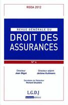 Couverture du livre « Revue generale de droit des assurances n 4 - 2012 » de  aux éditions Lgdj