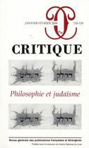 Couverture du livre « Philosophie et judaïsme » de  aux éditions Minuit