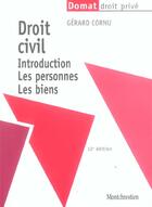 Couverture du livre « Droit civil t.1 : introduction, 12eme edition (12e édition) » de Gerard Cornu aux éditions Lgdj