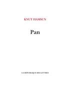 Couverture du livre « Pan » de Knut Hamsun aux éditions La Republique Des Lettres