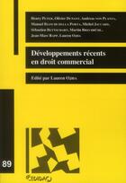 Couverture du livre « Développements récents en droit commercial » de  aux éditions Lexisnexis