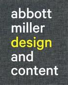 Couverture du livre « Abbott Miller design and content » de J. Abbott Miller et Ellen Lupton aux éditions Princeton Architectural