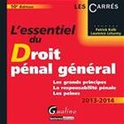 Couverture du livre « L'essentiel du droit pénal général ; les grands principes, la responsabilité pénale ; les peines (édition 2013-2014) » de Laurence Leturmy et Patrick Kolb aux éditions Gualino