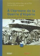 Couverture du livre « A l'epreuve de la guerre d'algerie » de Couturier G aux éditions Syllepse
