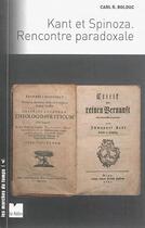 Couverture du livre « Rencontre paradoxale entre Kant et Spinoza » de Carl Bolduc aux éditions Felin
