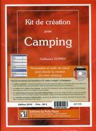Couverture du livre « Kit de création pour camping (édition 2010) » de Guillaume Duprez aux éditions Puits Fleuri