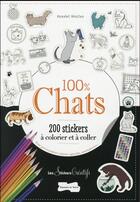 Couverture du livre « 200 stickers à colorier ; 100 % chats » de Annabel Benilan aux éditions Dessain Et Tolra