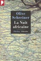 Couverture du livre « La nuit africaine » de Olive Schreiner aux éditions Libretto