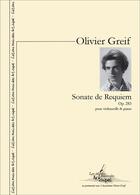 Couverture du livre « Sonate de requiem - op. 283 » de Olivier Greif aux éditions Artchipel