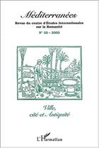 Couverture du livre « Ville cité et Antiquité » de  aux éditions Editions L'harmattan