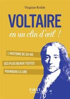 Couverture du livre « Voltaire en un clin d'oeil ! » de Virginie Rodde aux éditions First