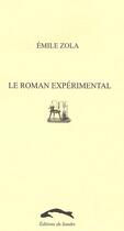 Couverture du livre « Le roman experimental » de Émile Zola aux éditions Editions Du Sandre