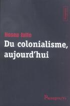 Couverture du livre « Du colonialisme aujourd'hui » de Jaffe H aux éditions Parangon