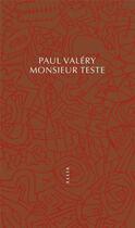 Couverture du livre « Monsieur teste » de Paul Valery aux éditions Allia