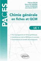 Couverture du livre « Ue1 - chimie generale en fiches et qcm » de Collin/De/Chassaing aux éditions Ellipses