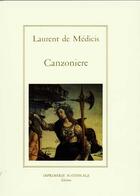 Couverture du livre « Canzoniere » de Laurent De Medicis aux éditions Actes Sud