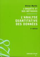 Couverture du livre « L'analyse des données quantitatives (2e édition) » de Olivier Martin aux éditions Armand Colin