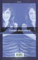 Couverture du livre « Comme Deux Cerises » de Eva Almassy aux éditions Stock