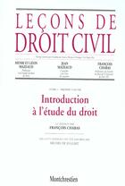 Couverture du livre « Introduction a l'etude du droit - 12eme edition - vol01 » de Chabas F. aux éditions Lgdj