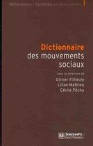 Couverture du livre « Dictionnaire des mouvements sociaux » de  aux éditions Presses De Sciences Po