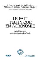 Couverture du livre « Le fait technique en agronomie » de  aux éditions L'harmattan