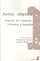Couverture du livre « Autos idipsum » de Doucet D/Koch I aux éditions Pu De Provence