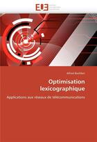 Couverture du livre « Optimisation lexicographique » de Bashllari-A aux éditions Editions Universitaires Europeennes