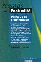 Couverture du livre « Politique de l'immigration » de  aux éditions Documentation Francaise