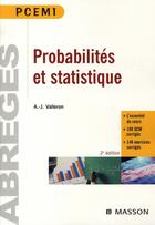 Couverture du livre « Probabilités et statistique (2e édition) » de Alain-Jacques Valleron aux éditions Elsevier-masson