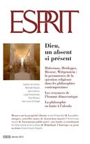 Couverture du livre « Esprit : janvier 2013 ; Dieu, un absent si présent » de Revue Esprit aux éditions Revue Esprit