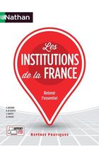 Couverture du livre « Les institutions de la France » de  aux éditions Nathan