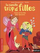 Couverture du livre « La famille trop d'filles : Cara et la fée des devoirs » de Susie Morgenstern et Clotka aux éditions Nathan