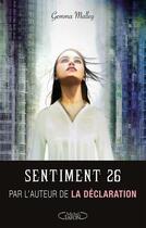 Couverture du livre « Sentiment 26 » de Gemma Malley aux éditions Michel Lafon