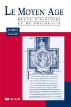 Couverture du livre « Rma_213 / le moyen age 2015/3-4 » de  aux éditions De Boeck Superieur