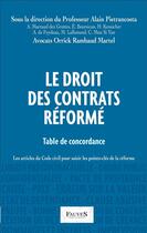 Couverture du livre « Le droit des contrats réformé ; table de concordance » de Alain Pietrancosta aux éditions Fauves