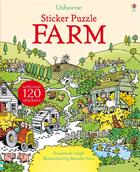 Couverture du livre « Sticker puzzle ; farm » de Susannah Leigh aux éditions Usborne