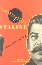 Couverture du livre « Chostakovitch et staline » de Solomon Volkov aux éditions Rocher