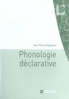 Couverture du livre « Phonologie declarative » de  aux éditions Cnrs