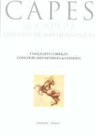 Couverture du livre « Capes Et Caplp2 ; Epreuves De Mathematiques » de Apmep aux éditions Vuibert
